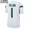 Lasten New York Jets NFL Pelipaita Zach Wilson 1 Nike Valkoinen 2021 NFL Draft